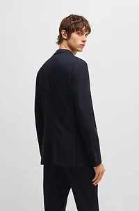 Slim-fit suit jacket a structured wool blend