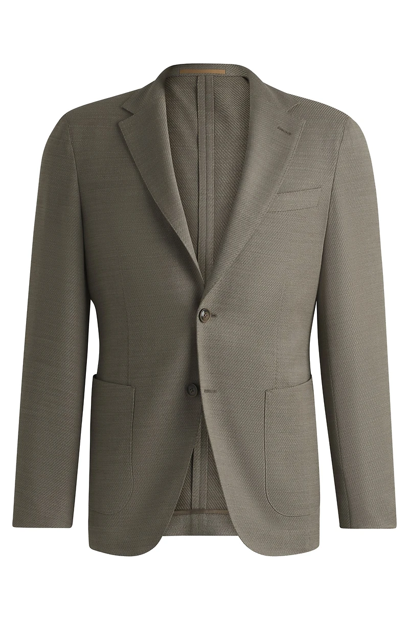 Slim-fit blazer performance-stretch wool