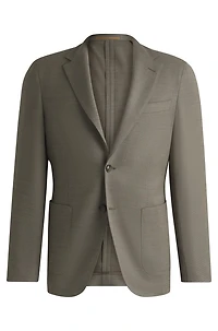 Slim-fit blazer performance-stretch wool