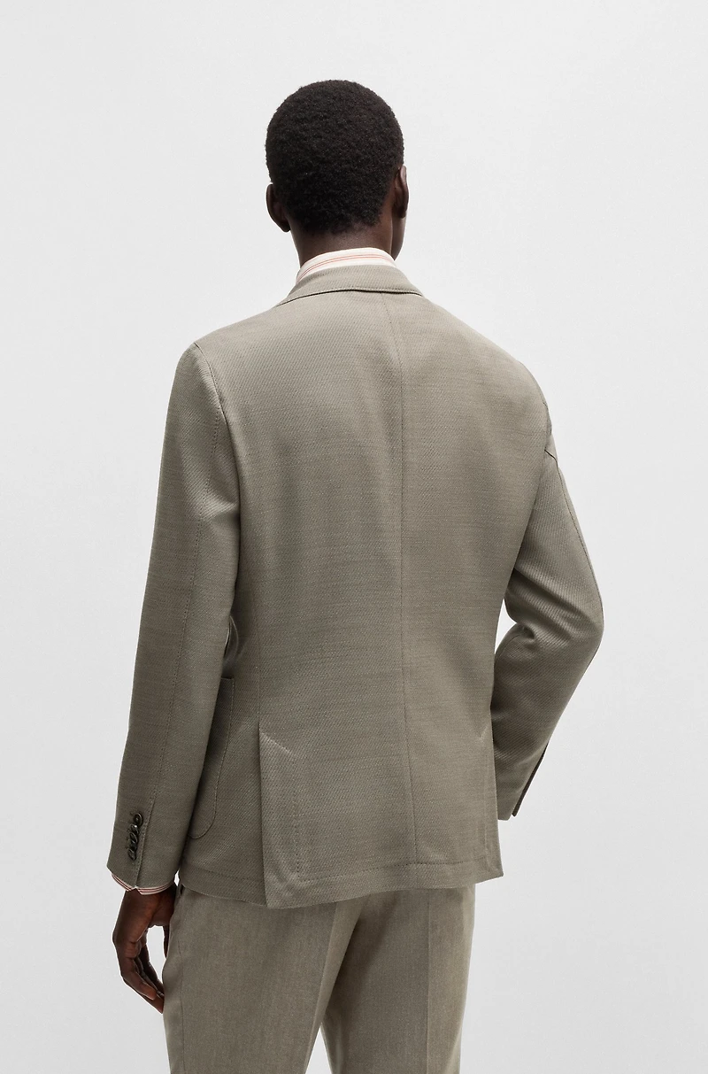 Slim-fit blazer performance-stretch wool