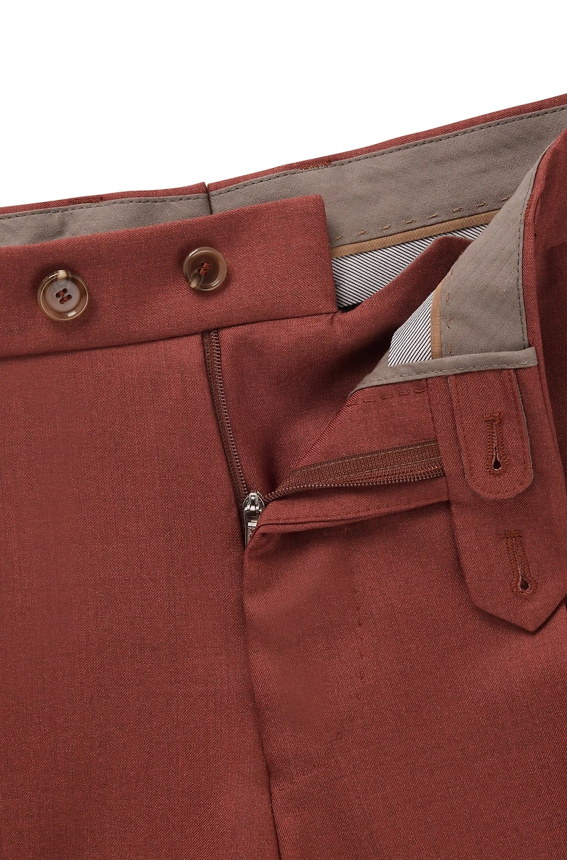 Regular-fit trousers cashmere, virgin wool and silk