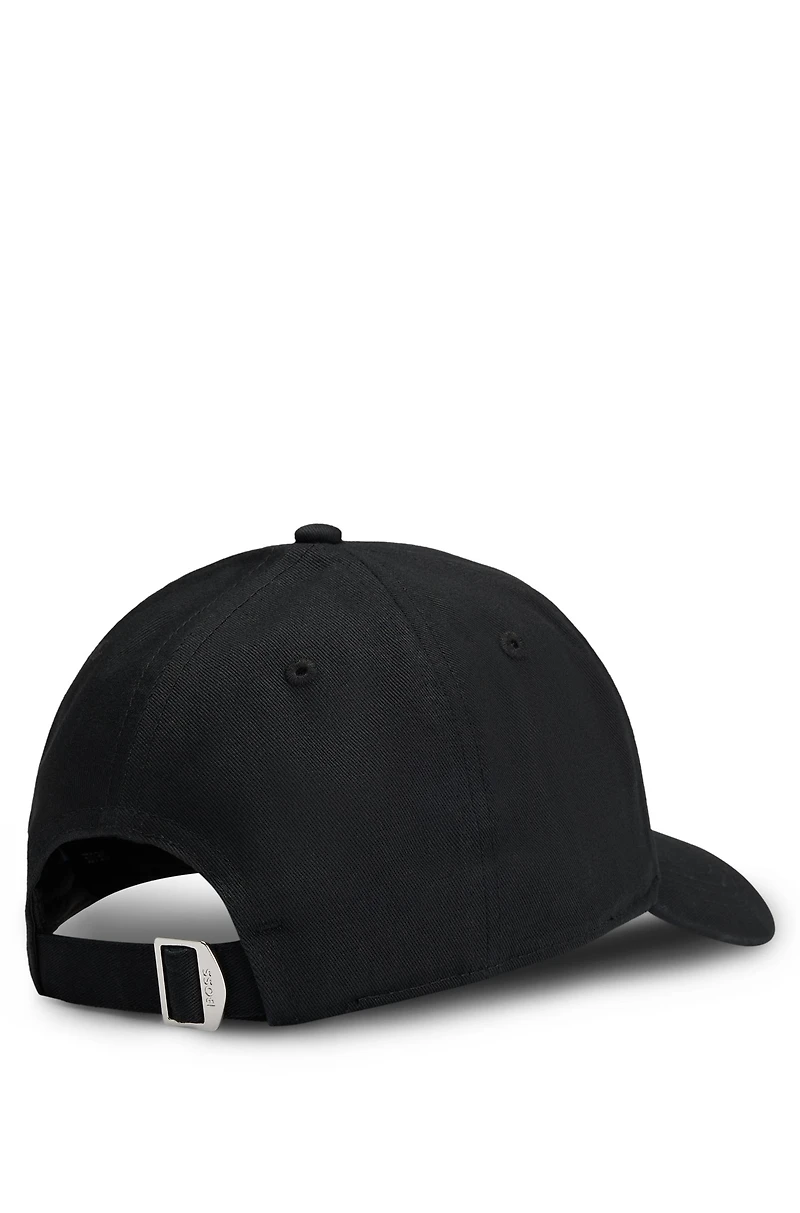 Cotton-twill cap with embroidered Double B monogram