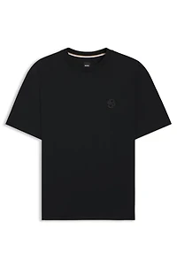 BOSS SELECTED BY SHOHEI OHTANI Mercerized-cotton T-shirt with Double B monogram