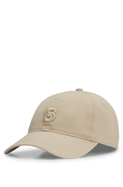 Cotton cap with embroidered Double B monogram