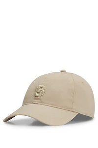 Cotton cap with embroidered Double B monogram