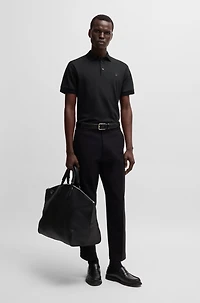 Cotton-piqué polo shirt with Double B monogram