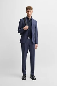 Slim-fit shirt structured performance-stretch jersey