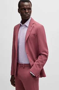 Slim-fit shirt performance-stretch structured fabric