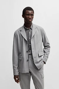 Slim-fit shirt performance-stretch structured fabric
