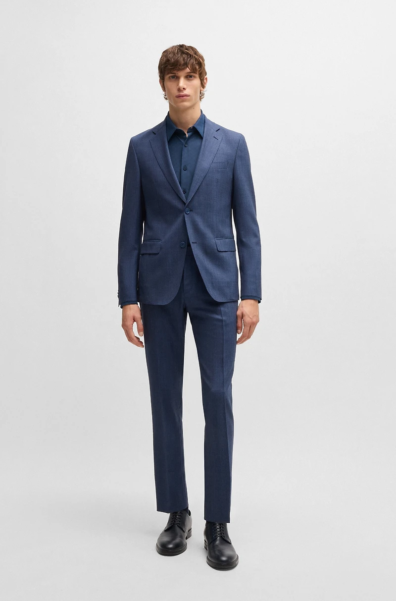 Slim-fit shirt performance-stretch monogram jacquard