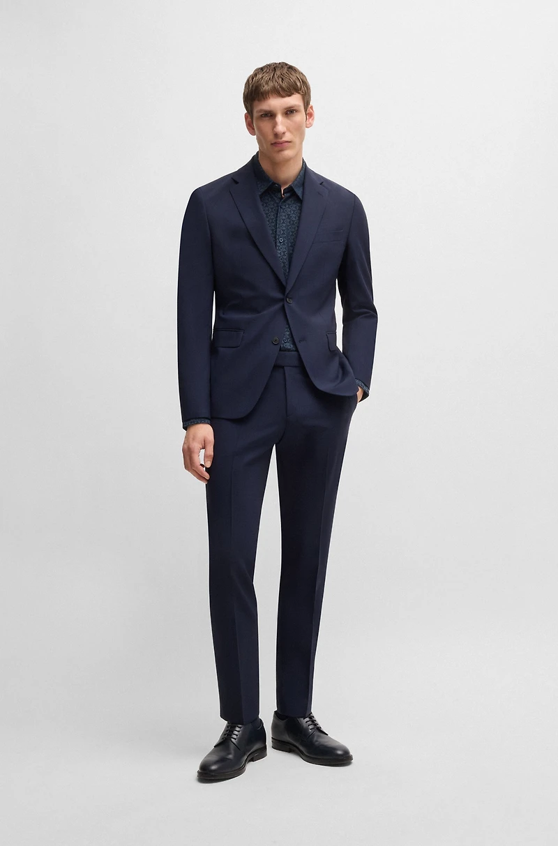 Slim-fit shirt performance-stretch jacquard