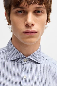 Casual-fit shirt patterned cotton