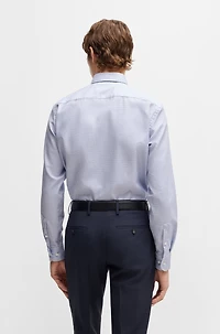 Casual-fit shirt patterned cotton