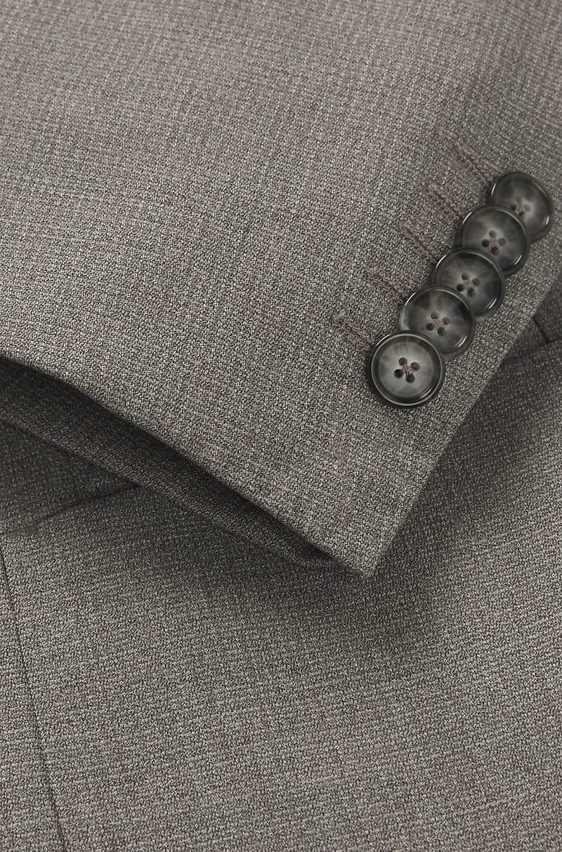 Slim-fit suit high-twist virgin wool