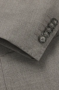 Slim-fit suit high-twist virgin wool