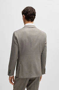 Slim-fit suit high-twist virgin wool