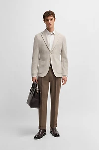 Slim-fit blazer virgin wool, cotton and cashmere