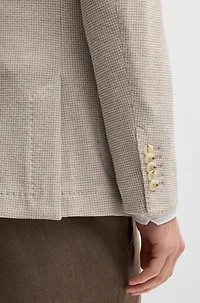 Slim-fit blazer virgin wool, cotton and cashmere