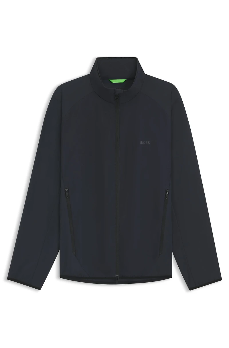 Water-repellent jacket super-stretch poplin