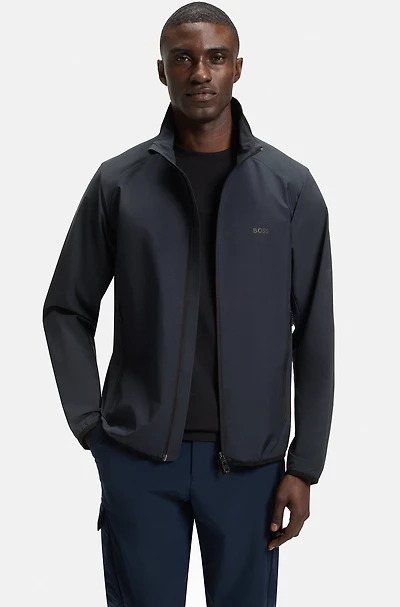 Water-repellent jacket super-stretch poplin