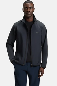 Water-repellent jacket super-stretch poplin