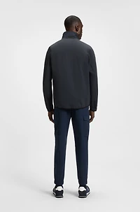 Water-repellent jacket super-stretch poplin