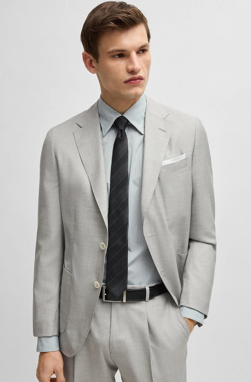 Slim-fit shirt striped cotton