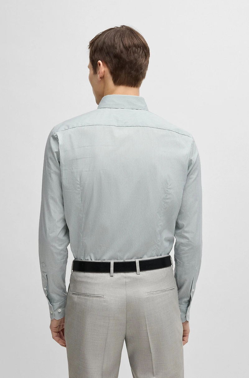 Slim-fit shirt striped cotton