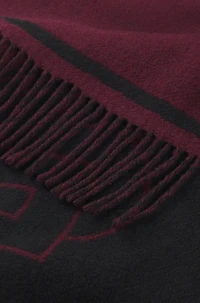 Wool-blend scarf with Double B monogram