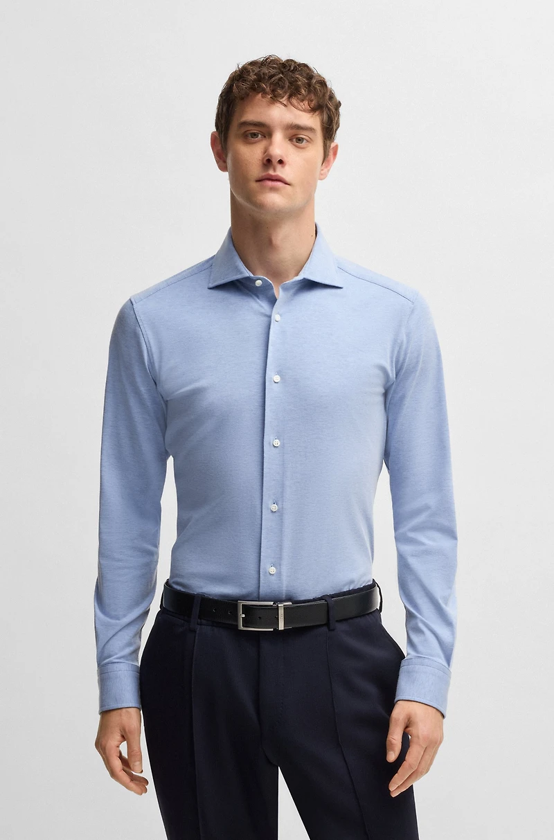 Slim-fit shirt a stretch-cotton