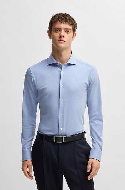 Slim-fit shirt a stretch-cotton