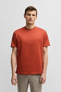 Micro-pattern T-shirt mercerised cotton