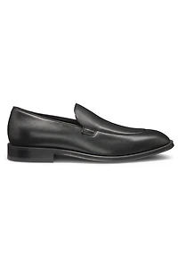 Leather loafers with apron toe
