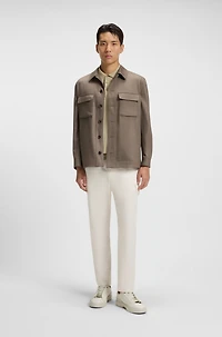 Relaxed-fit overshirt virgin wool