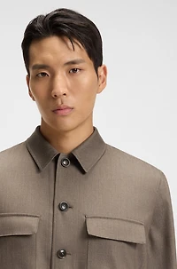 Relaxed-fit overshirt virgin wool