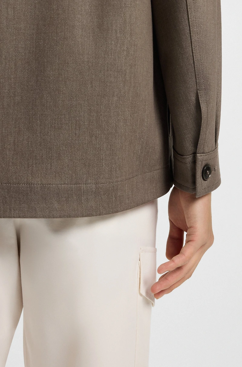 Relaxed-fit overshirt virgin wool