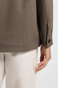 Relaxed-fit overshirt virgin wool