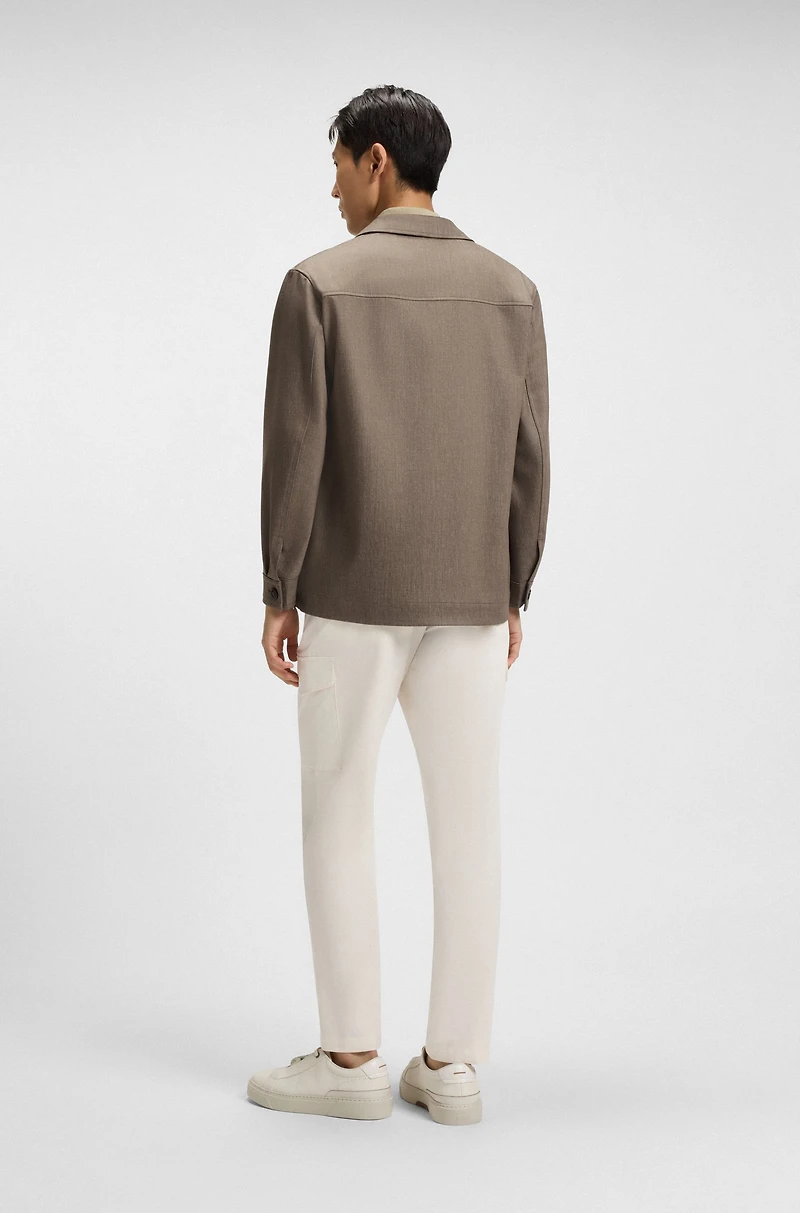 Relaxed-fit overshirt virgin wool