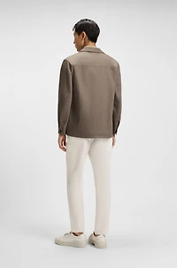 Relaxed-fit overshirt virgin wool