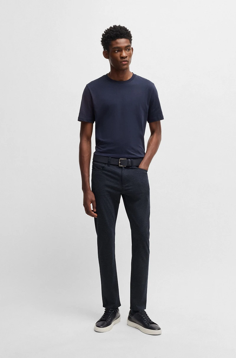 Delaware slim-fit trousers two-tone stretch jersey