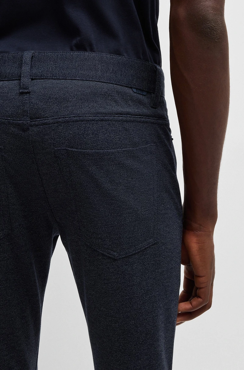 Delaware slim-fit trousers two-tone stretch jersey