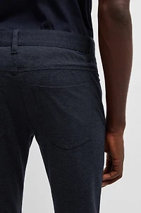 Delaware slim-fit trousers two-tone stretch jersey