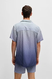 Regular-fit shirt with degradé monogram print