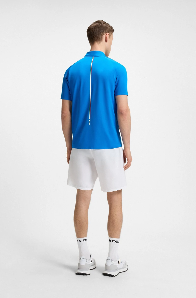 Active slim-fit polo shirt with bonded seams
