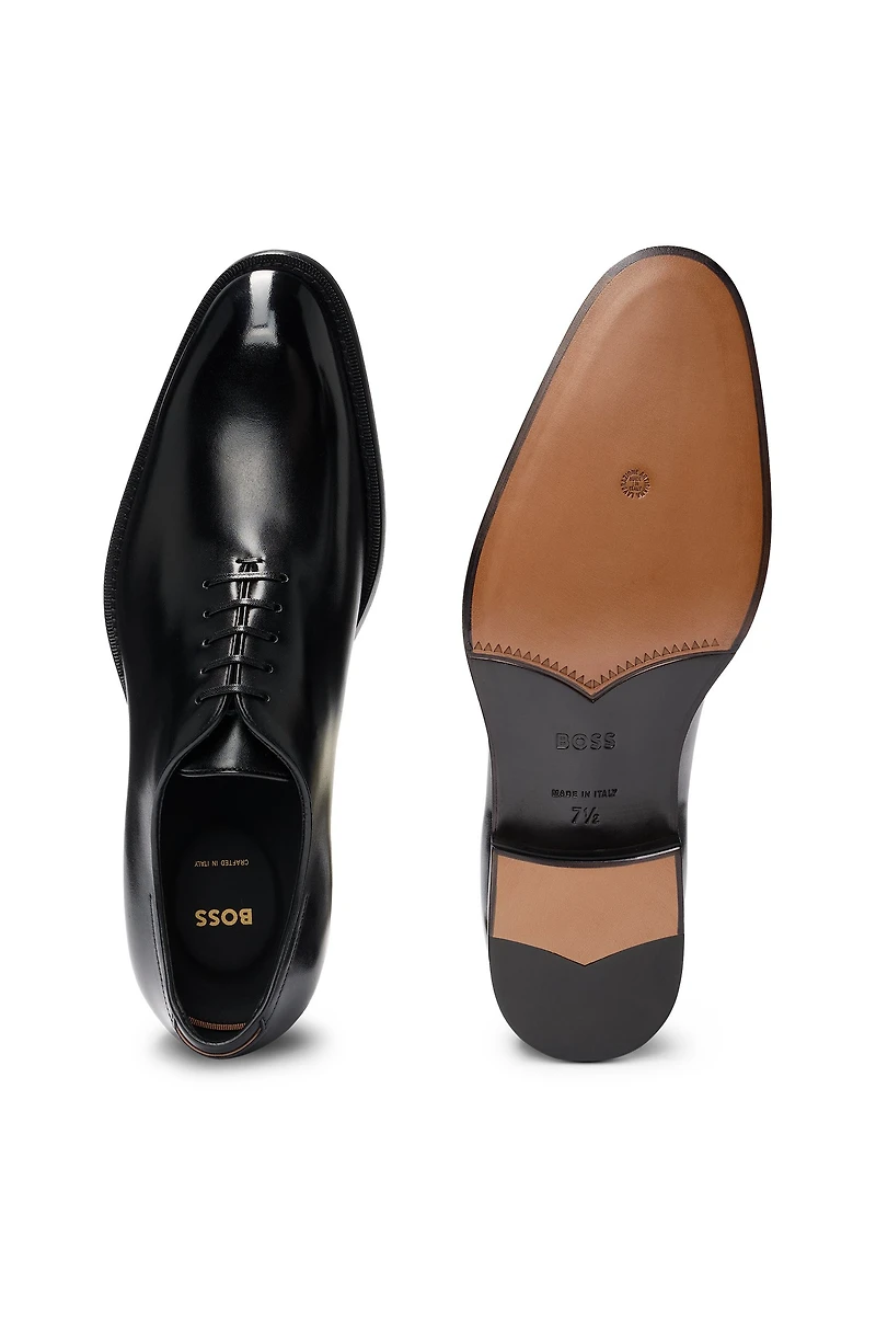 Italian-made Oxford shoes burnished leather