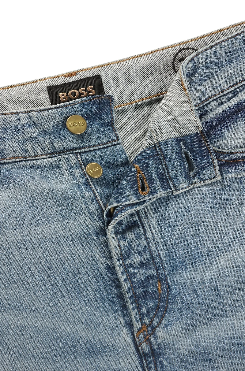 Classic-fit jeans blue comfort-stretch denim