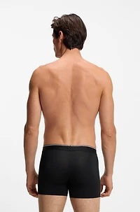 Three-pack of stretch-jersey boxer briefs with logos
