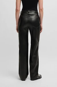 Five-pocket trousers faux leather
