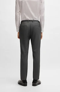 Slim-fit washable trousers micro-patterned stretch fabric