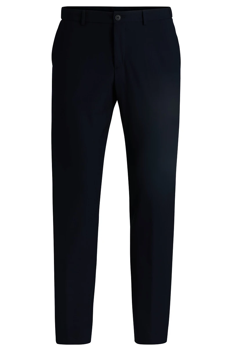 Slim-fit washable trousers micro-patterned stretch fabric